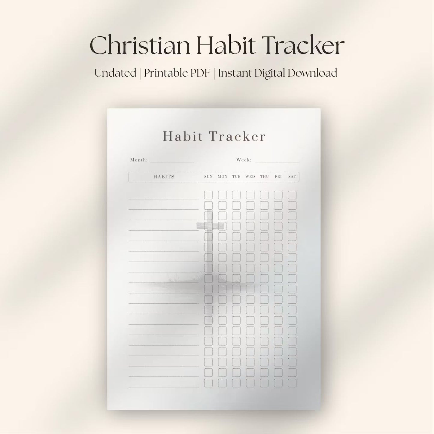 Christian Habit Tracker [Printable PDF]